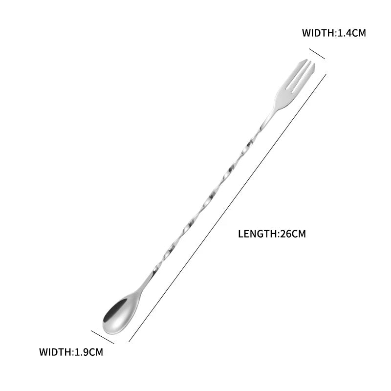 36/32.2cm Spiral Bar Cocktail Spoon Stainless Steel Bartender Stir Spoons Muddlers Whisky Drinks Mixing Rod Kitchen Accessories