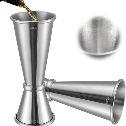 Stainless Steel 30/60ml Cocktail Wine Shaker Measure Cup Double Shot Drink Spirit Measure Jigger Kitchen Supplies gadget