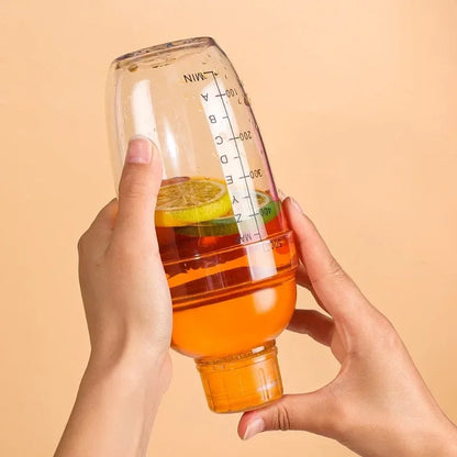 500/700ML Plastic Cocktail Shaker Transparent Shake Cups with Scale Wine Drink Mixer Shake Bottles Portable Bar Kitchen Utensils