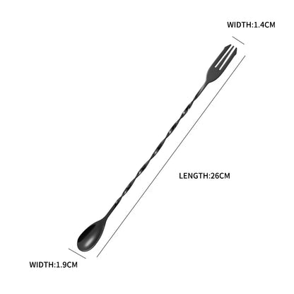 36/32.2cm Spiral Bar Cocktail Spoon Stainless Steel Bartender Stir Spoons Muddlers Whisky Drinks Mixing Rod Kitchen Accessories