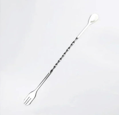 Stainless Steel Cocktail Muddler and Mixing Spoon Home Bar Tool Set - Create Delicious Mojitos and Other Fruit Based Drinks